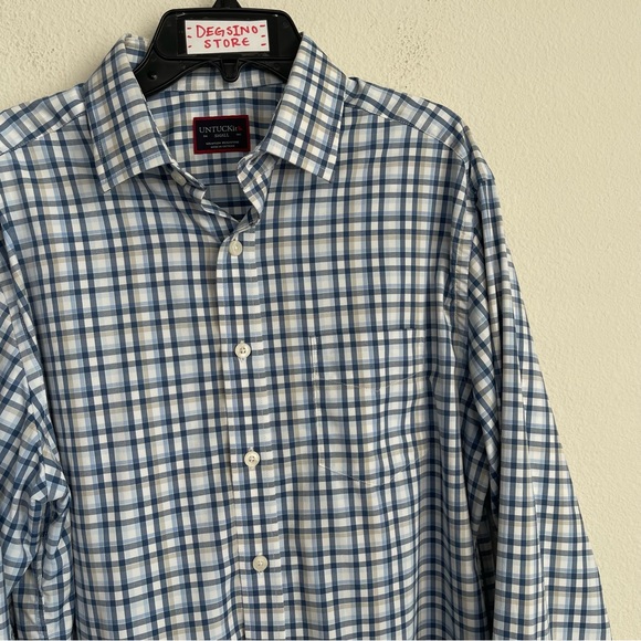 UNTUCKit Stretch Long Sleeve Plaided Button Down Shirt - Picture 1 of 6